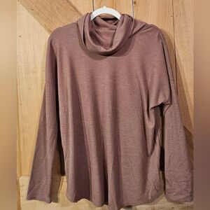 A New day Ribbed Cowl Neck Long Sleeve Top.